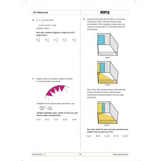 Barış Yayınları AYT 8'li Matematik Denemesi