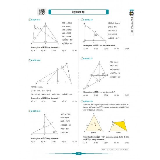 Gerçel Matematik DGS KPSS TYT ALES Geometri Video Ders Kitabı