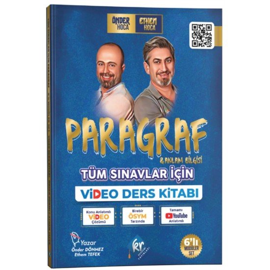 Önder Hoca & Ethem Hoca Tüm Sınavlar Için Paragraf ve Anlam Bilgisi Video Ders Kitabı KR Akademi Yayınları