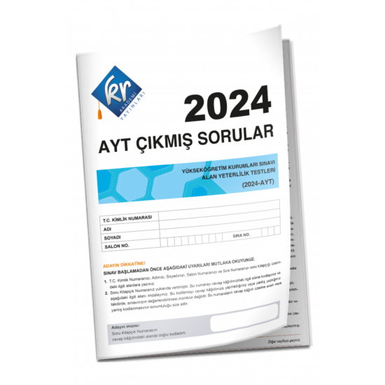 2024 AYT Çıkmış Sorular Tıpkı Basım Kitapçığı KR Akademi Yayınları