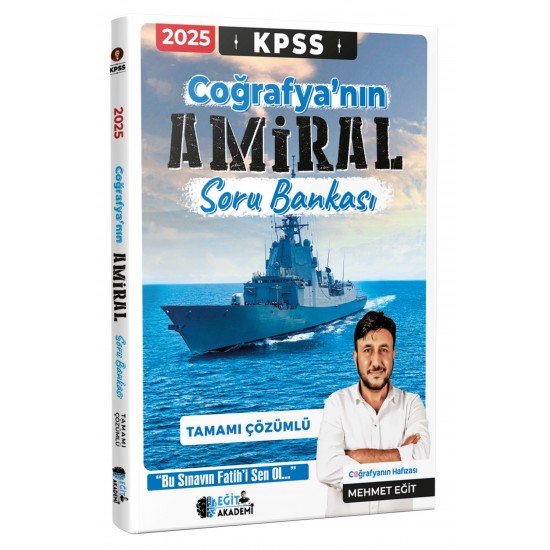 2025 KPSS Coğrafya Amiral Soru Bankası Tamamı Çözümlü Mehmet Eğit