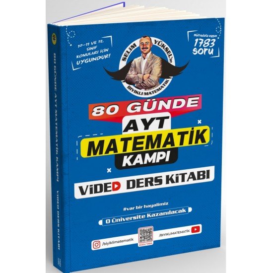 Bıyıklı Matematik 80 Günde AYT Matematik Video Ders Kitabı Selim Yüksel