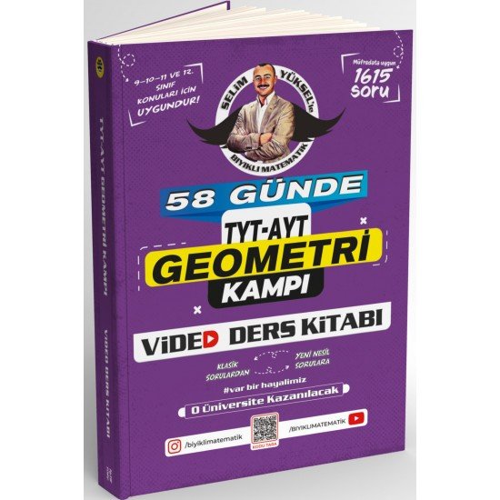 Bıyıklı Matematik 58 Günde TYT AYT Geometri Kampı Video Ders Kitabı