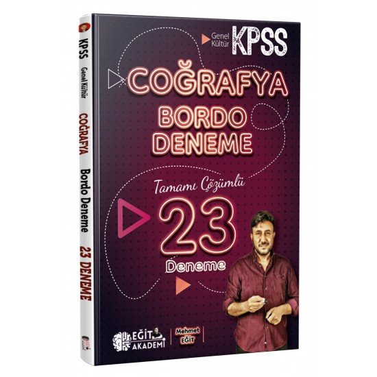 KPSS Coğrafya Tamamı Çözümlü 23 Bordo Deneme Sınavı Mehmet Eğit