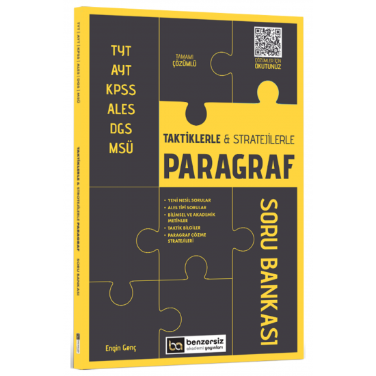 TYT AYT KPSS ALES DGS MSÜ Taktiklerle ve Stratejilerle Paragraf Soru Bankası Benzersiz Akademi Yayınları
