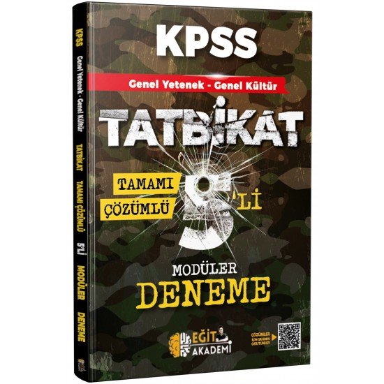 KPSS Genel Yetenek Genel Kültür Tatbikat Tamamı Çözümlü 5'li Modüler Deneme Eğit Akademi