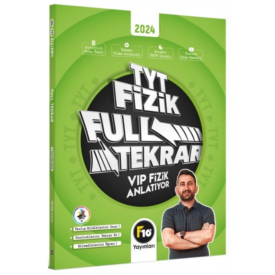 VİP Fizik TYT Fizik Full Tekrar Video Ders Kitabı F10 Yayınları