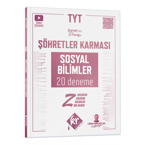 TYT Şöhretler Karması Sosyal Bilimler 20 Deneme KR Akademi Yayınları