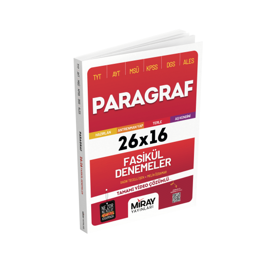 Miray Yayınları TYT AYT MSÜ KPSS DGS ALES Paragraf 26x16 Fasikül Denemeler