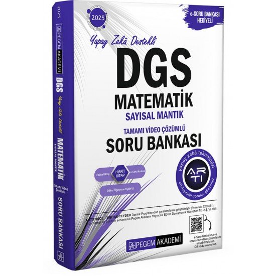 Pegem Akademi 2025 DGS  Matematik Sayısal Mantık Tamamı Çözümlü Soru Bankası