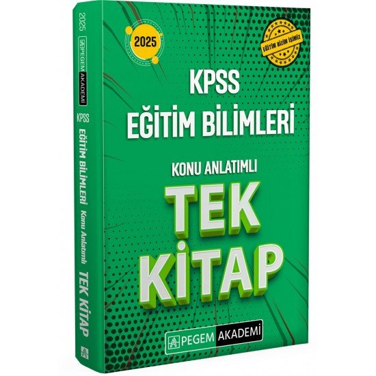 Pegem Akademi 2025 KPSS Eğitim Bilimleri Konu Anlatımlı Tek Kitap