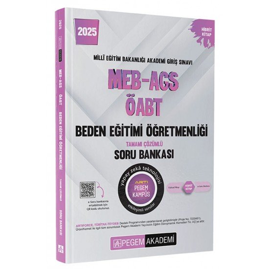 Pegem Akademi 2025 MEB-AGS-ÖABT Beden Eğitimi Öğretmenliği Tamamı Çözümlü Soru Bankası