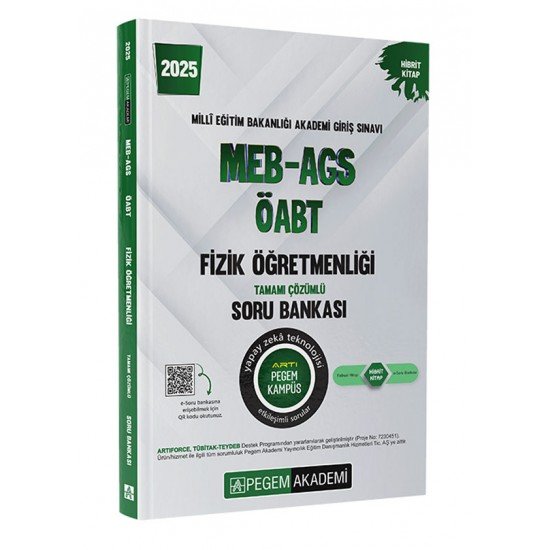 Pegem Akademi 2025 MEB-AGS-ÖABT Fizik Öğretmenliği Tamamı Çözümlü Soru Bankası