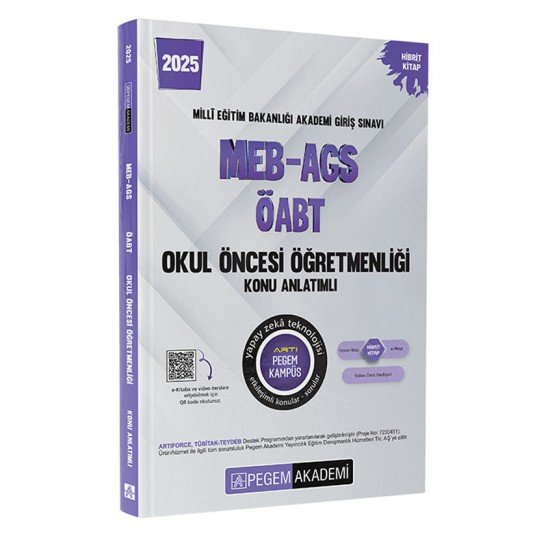 Pegem Akademi 2025 MEB-AGS-ÖABT Okul Öncesi Öğretmenliği Konu Anlatımlı