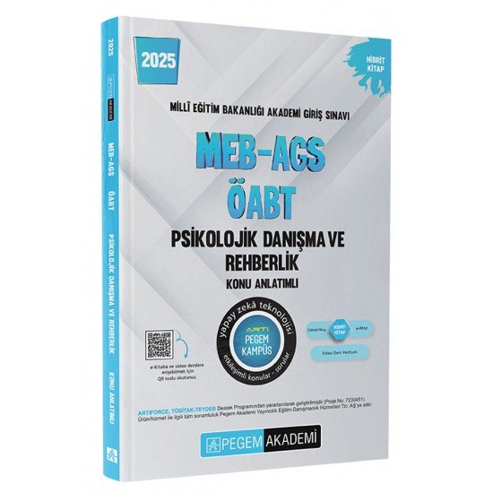 Pegem Akademi 2025 MEB-AGS-ÖABT Psikolojik Danışma ve Rehberlik Konu Anlatımlı