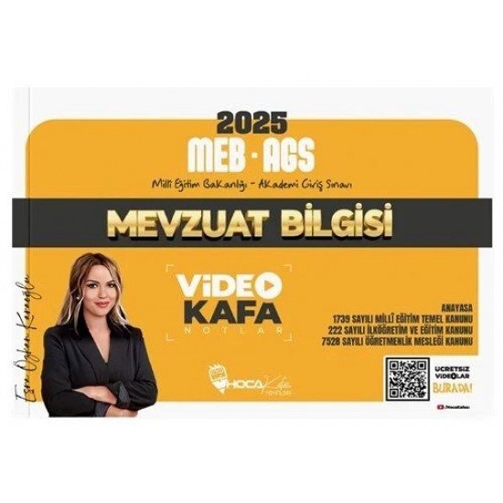 Hoca Kafası Yayınları 2025 MEB AGS Mevzuat Bilgisi Video Kafa Notlar