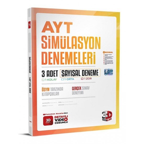 AYT 3D Sayısal 3`lü Simülasyon Deneme 3D Yayınları