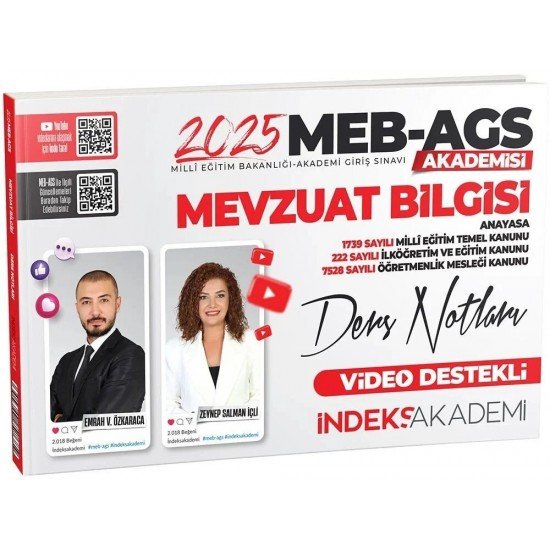 İndeks Akademi 2025 MEB-AGS Mevzuat Bilgisi Video Ders Notları