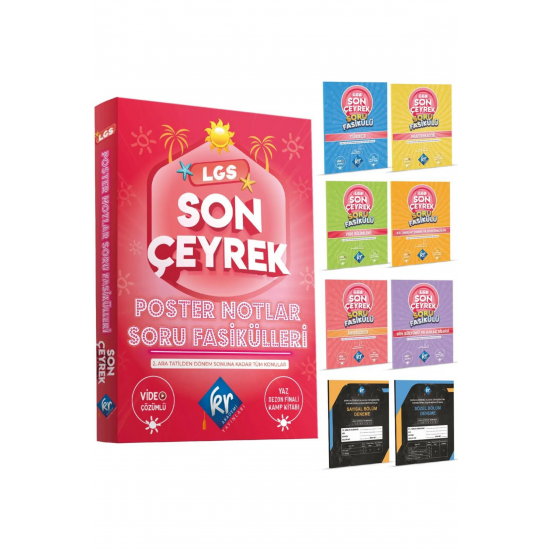 LGS Son Çeyrek Poster Notlar Soru Fasikülleri (4. Çeyrek) KR Akademi Yayınları