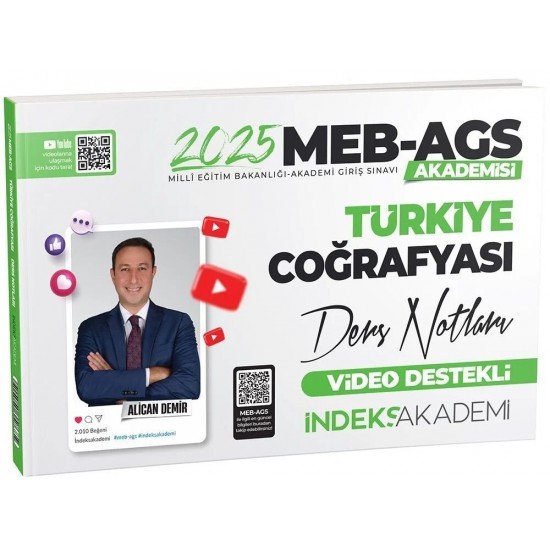 İndeks Akademi 2025 MEB-AGS Akademisi Türkiye Coğrafyası Video Ders Notları