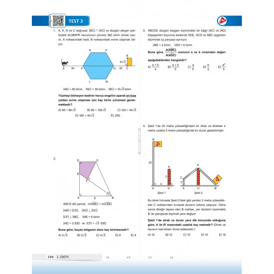 2024 60 Günde Geometri TYT-AYT Geometri Kampı Soru Bankası Mert Hoca Yayınları