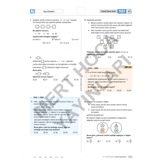 2025 TYT 70 Günde Matematik Soru Bankası Mert Hoca
