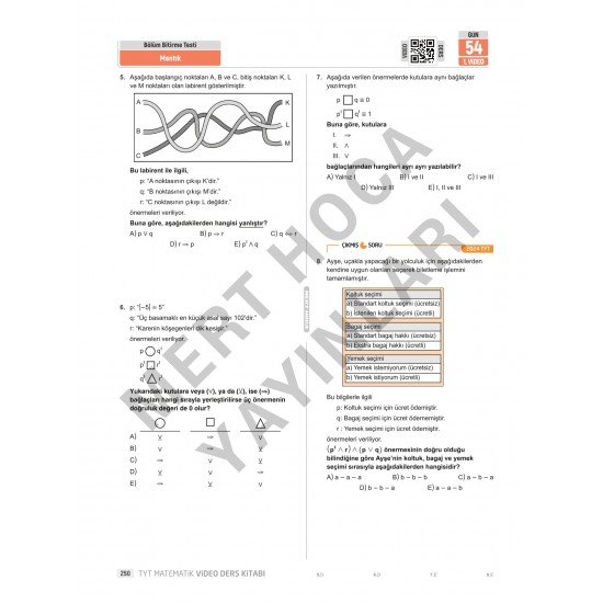 2025 70 Günde TYT Matematik Kampı Video Ders Kitabı Mert Hoca