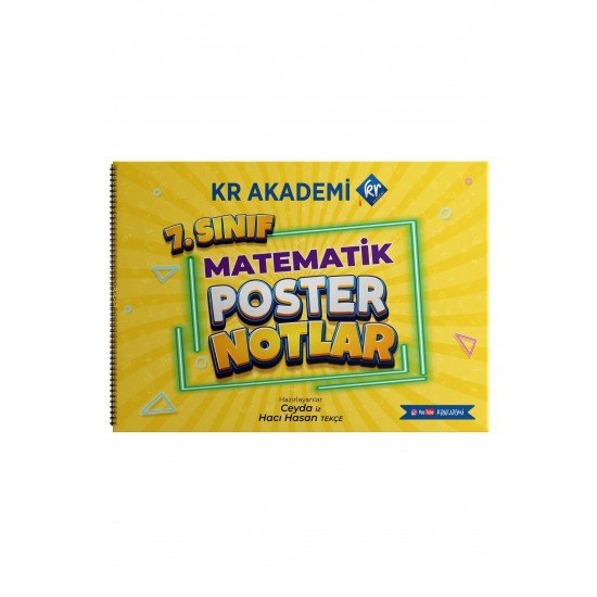 7. Sınıf Matematik Poster Notlar Kr Akademi Yayınları