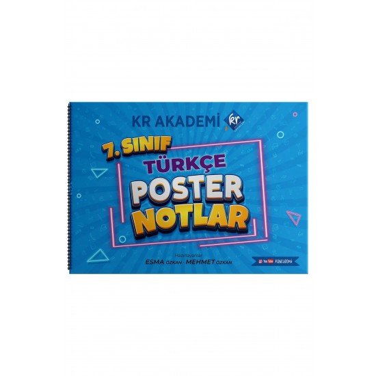 7. Sınıf Türkçe Poster Notlar Kr Akademi Yayınları