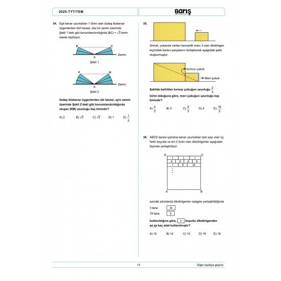 Barış Yayınları TYT Matematik Denemesi 8 Adet