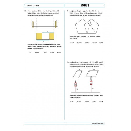 Barış Yayınları TYT Matematik Denemesi 8 Adet
