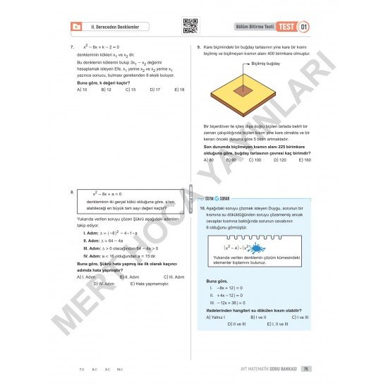2025 90 Günde AYT Matematik Soru Bankası Mert Hoca