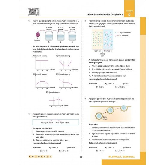 Barış Hoca TYT Dr. Biyoloji Soru Bankası