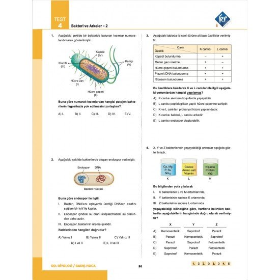 Barış Hoca TYT Dr. Biyoloji Soru Bankası