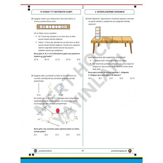Mert Hoca 70 Günde TYT Matematik Check-Up Deneme