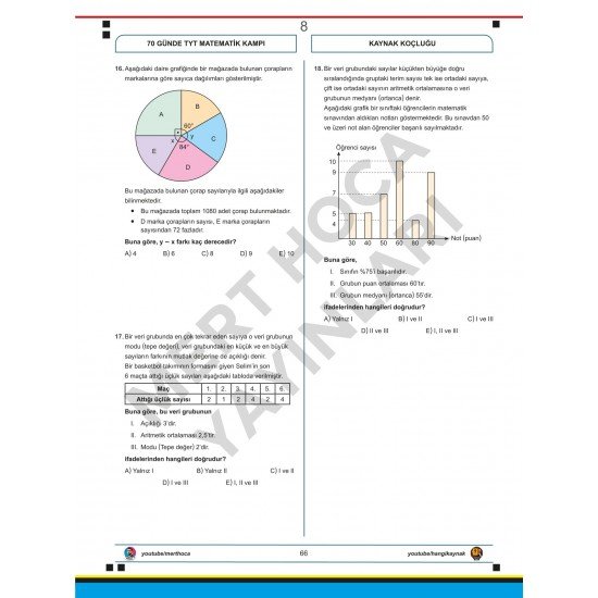 Mert Hoca 70 Günde TYT Matematik Check-Up Deneme