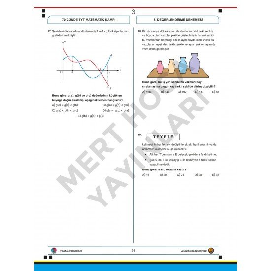 Mert Hoca 70 Günde TYT Matematik Check-Up Deneme