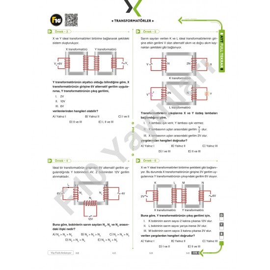 VİP Fizik AYT Fizik Full Tekrar Video Ders Kitabı F10 Yayınları