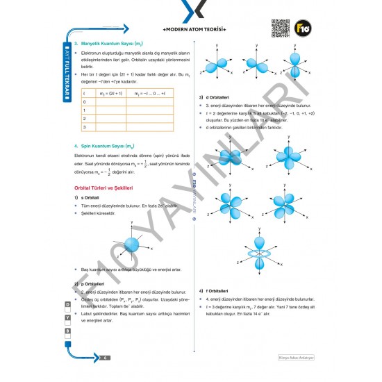 Kimya Adası AYT Kimya Full Tekrar Video Ders Kitabı F10 Yayınları