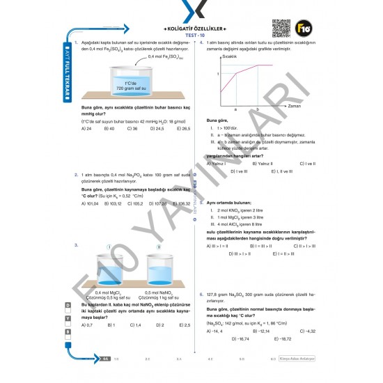 Kimya Adası AYT Kimya Full Tekrar Video Ders Kitabı F10 Yayınları