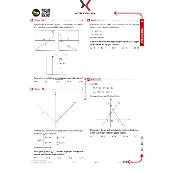 Mert Hoca AYT Matematik Full Tekrar Video Ders Kitabı F10 Yayınları