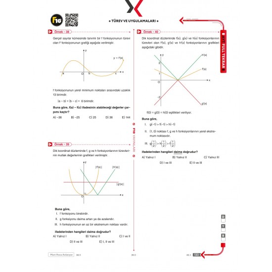 Mert Hoca AYT Matematik Full Tekrar Video Ders Kitabı F10 Yayınları