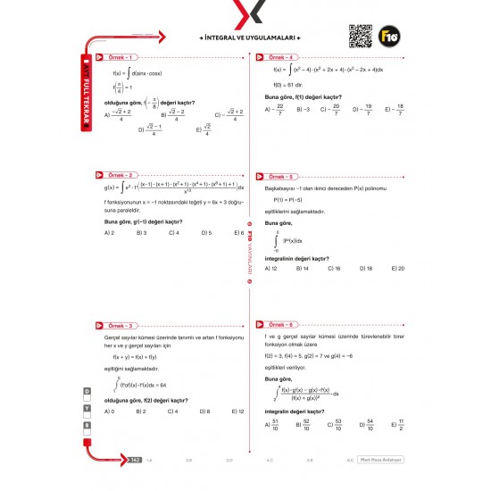 Mert Hoca AYT Matematik Full Tekrar Video Ders Kitabı F10 Yayınları