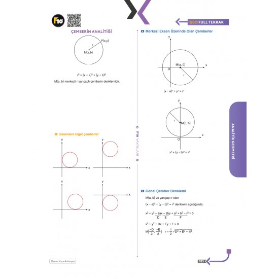 Kenan Kara TYT-AYT Geometri Full Tekrar Video Ders Kitabı F10 Yayınları