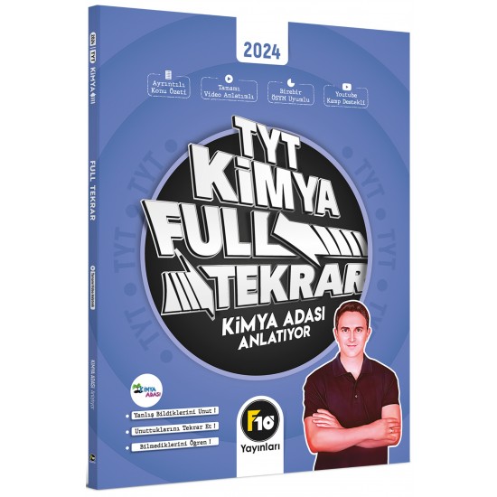 Kimya Adası TYT Kimya Full Tekrar Video Ders Kitabı F10 Yayınları