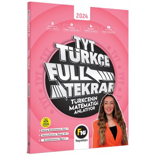 Gamze Hoca Türkçenin Matematiği TYT Türkçe Full Tekrar Video Ders Kitabı F10 Yayınları