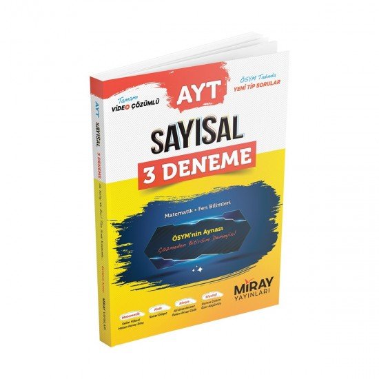 Miray Yayınları AYT Sayısal 3 Deneme Matematik-Fen Bilimleri