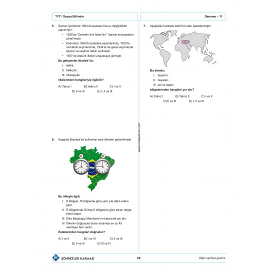 TYT Şöhretler Karması Sosyal Bilimler 20 Deneme KR Akademi Yayınları