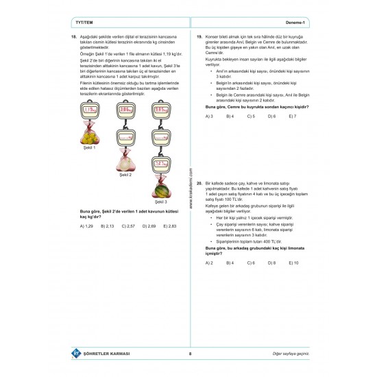 TYT Şöhretler Karması Matematik 10 Deneme KR Akademi Yayınları