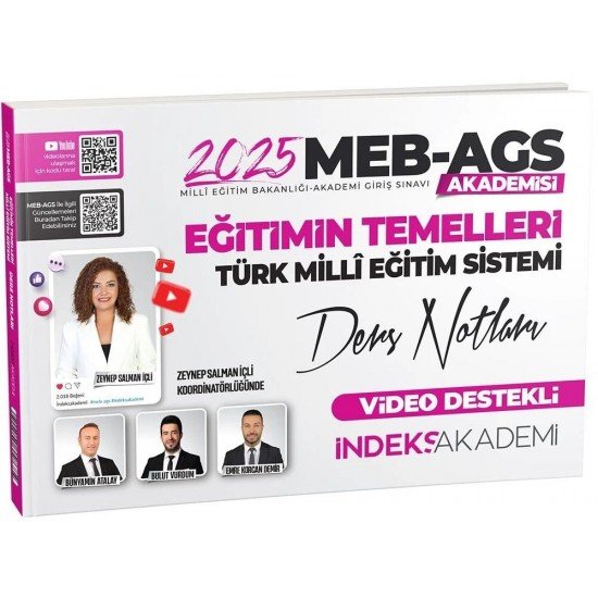 İndeks Akademi 2025 MEB-AGS Eğitimin Temelleri ve Türk Milli Eğitim Sistemi Video Ders Notları